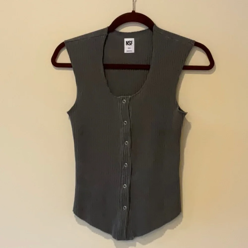 NSF Lin Rib Snap Front Cardigan
